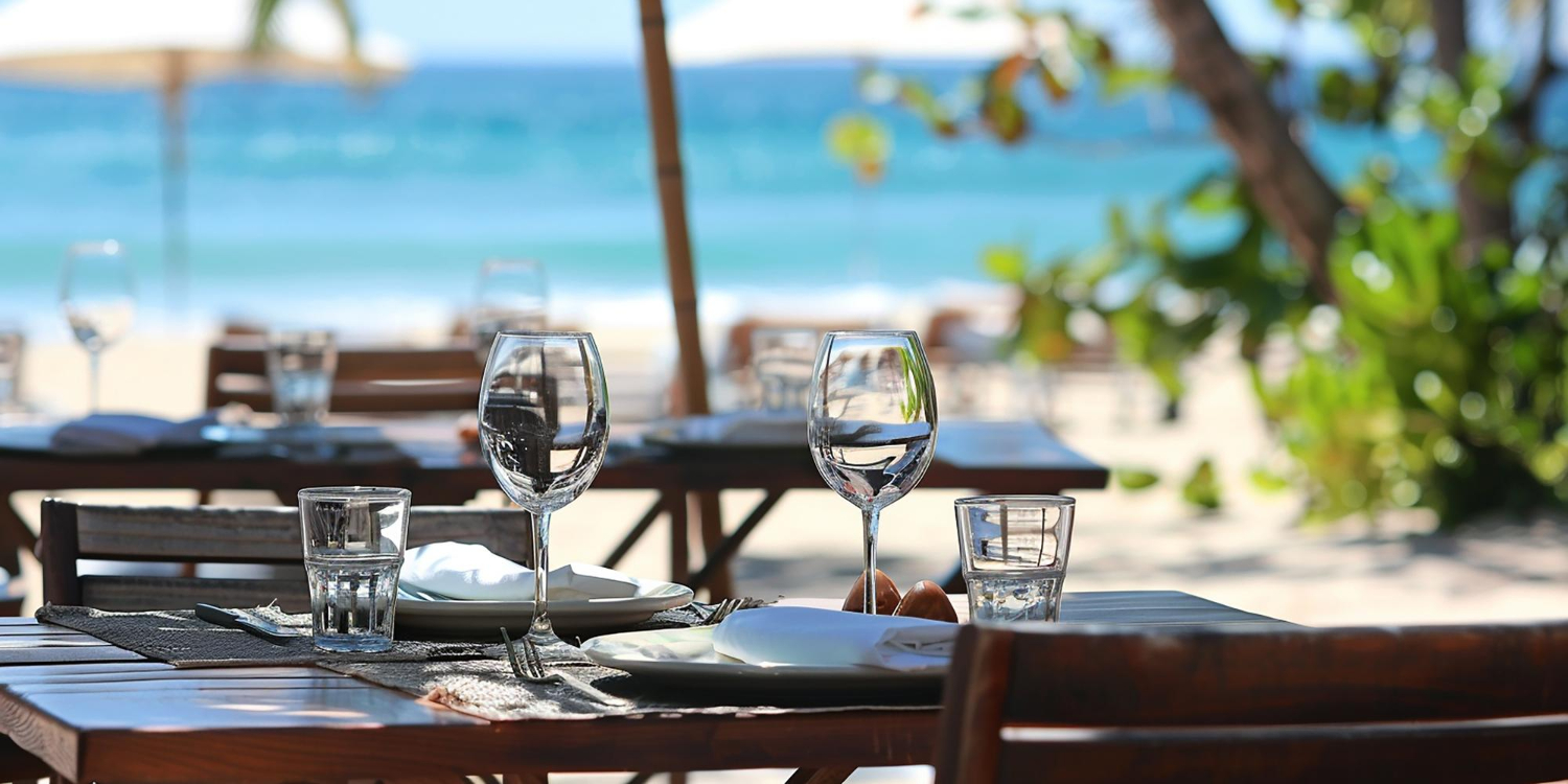 restaurant en bord de mer à la saison estivale